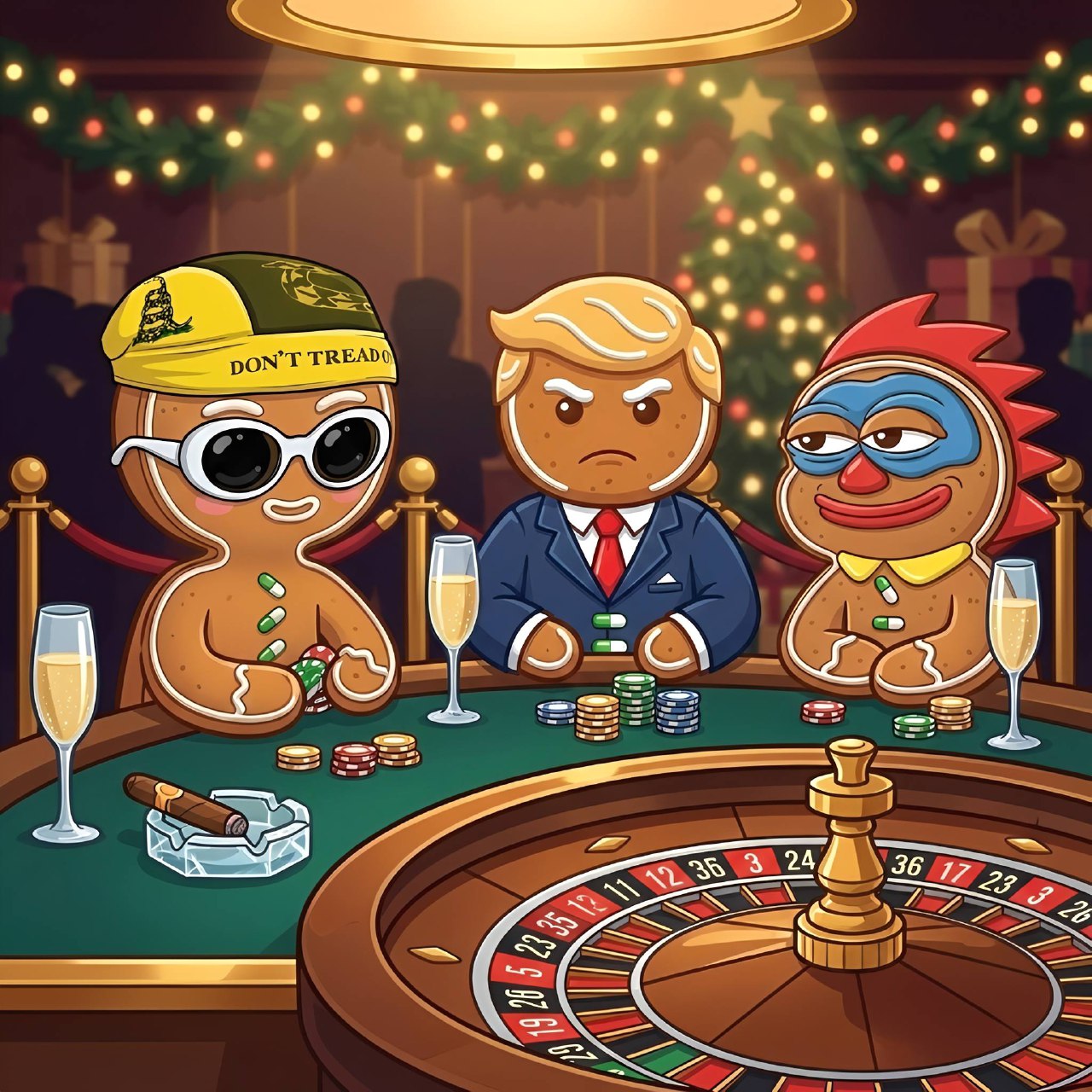 Gingerbread Characters at Casino